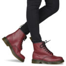 Dr. Martens 1460 CHERRY RED SMOOTH Rosso Stivaletti Donna - 8
