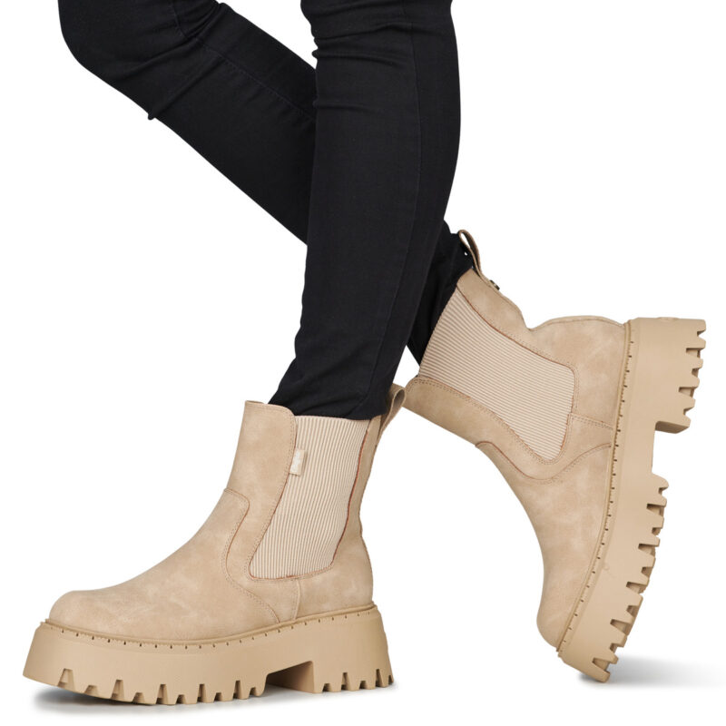 Buffalo ASPEN CHELSEA Beige Stivaletti Donna - 8