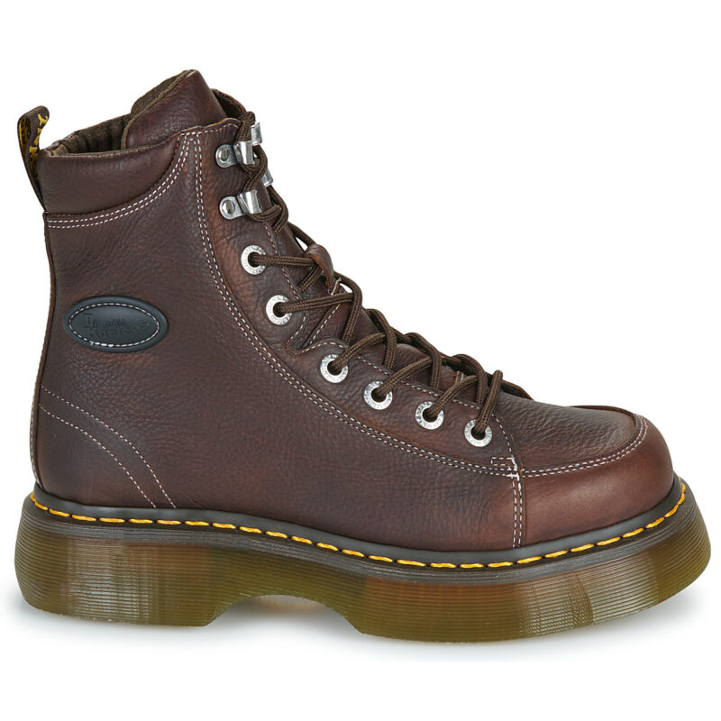 Dr. Martens BUZZ 8 EYE BOOT DARK BROWN GRIZZLY Marrone Stivaletti Donna - 2