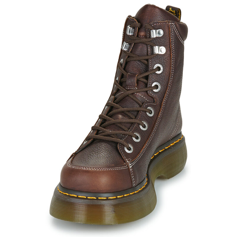 Dr. Martens BUZZ 8 EYE BOOT DARK BROWN GRIZZLY Marrone Stivaletti Donna - 3