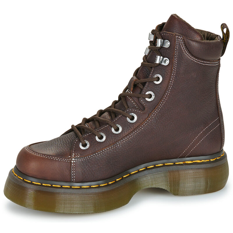 Dr. Martens BUZZ 8 EYE BOOT DARK BROWN GRIZZLY Marrone Stivaletti Donna - 4