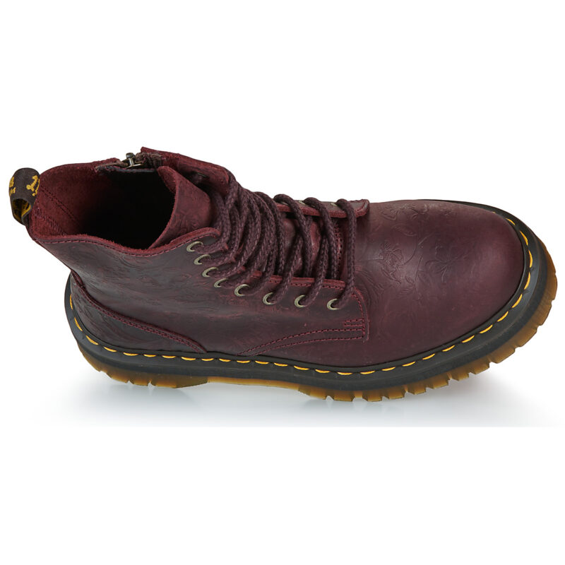 Dr. Martens JADON EMBOSS FLORAL CHERRY RED CRAZY HORSE FLORAL EMBOSS Bordeaux Stivaletti Donna - 6