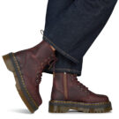 Dr. Martens JADON EMBOSS FLORAL CHERRY RED CRAZY HORSE FLORAL EMBOSS Bordeaux Stivaletti Donna - 8