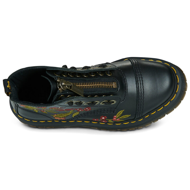 Dr. Martens SINCLAIR FLORAL BLACK WANAMA Nero Stivaletti Donna - 6