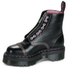 Dr. Martens SINCLAIR HS BLACK MILLED GLOSS Nero Stivaletti Donna - 4