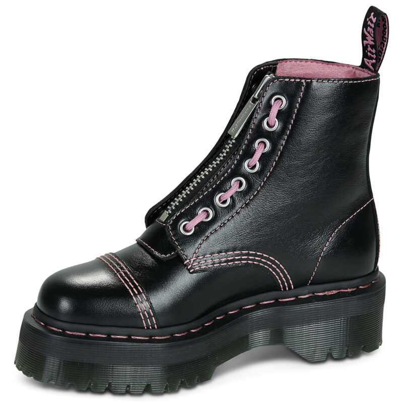 Dr. Martens SINCLAIR HS BLACK MILLED GLOSS Nero Stivaletti Donna - 4