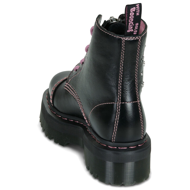 Dr. Martens SINCLAIR HS BLACK MILLED GLOSS Nero Stivaletti Donna - 5