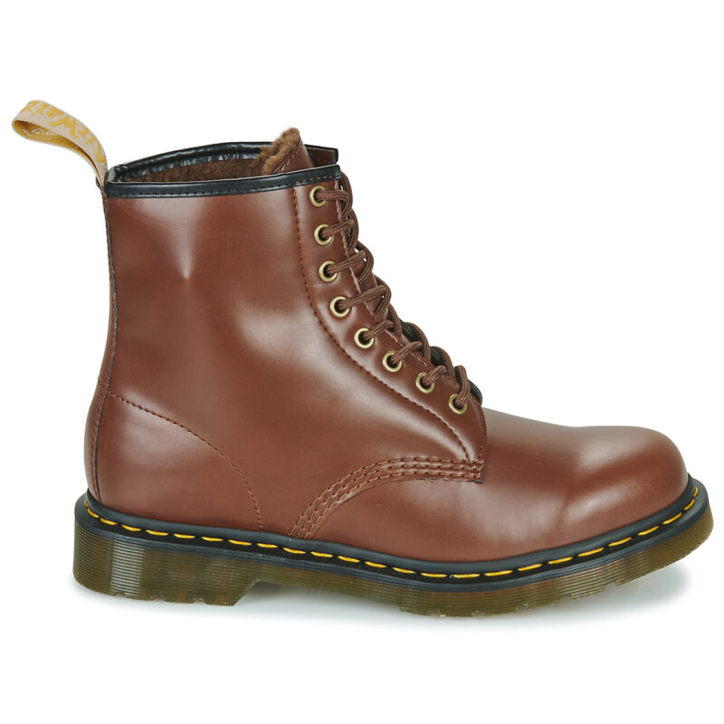 Dr. Martens VEGAN 1460 BROWN NORFOLK Marrone Stivaletti Donna - 2
