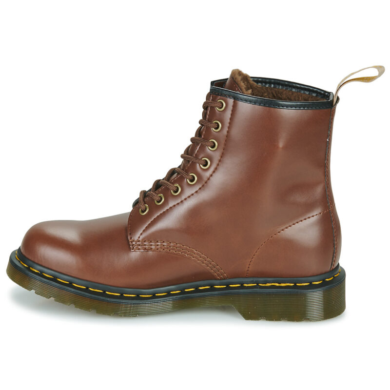 Dr. Martens VEGAN 1460 BROWN NORFOLK Marrone Stivaletti Donna - 4