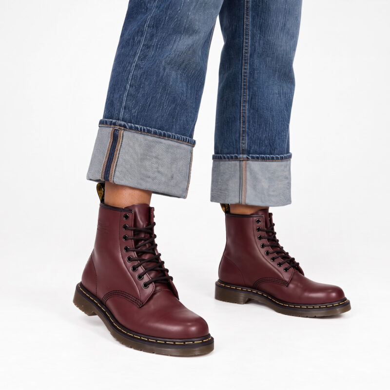 Dr. Martens 1460 CHERRY RED SMOOTH Rosso Stivaletti Uomo - 8
