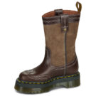 Dr. Martens FRINGE MID PULL ON BOOT DARK BROWN CLASSIC PULL UP+BRONX SUEDE Marrone Stivali bassi Donna - 4