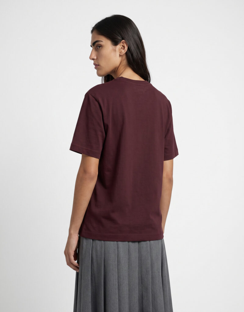 Lacoste T-shirt en coton doux relaxed fit Bordeaux T-shirt maniche corte Donna - 4