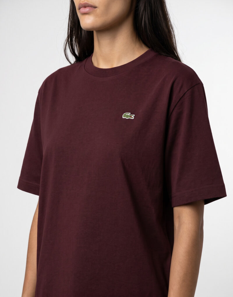 Lacoste T-shirt en coton doux relaxed fit Bordeaux T-shirt maniche corte Donna - 5