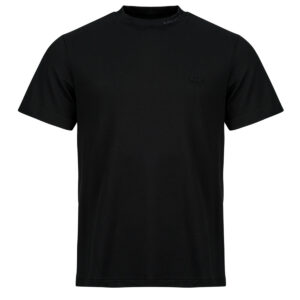 T-shirt uomo Lacoste  T-shirt regular fit stretch avec col jacquard  Nero Lacoste 3617076321785