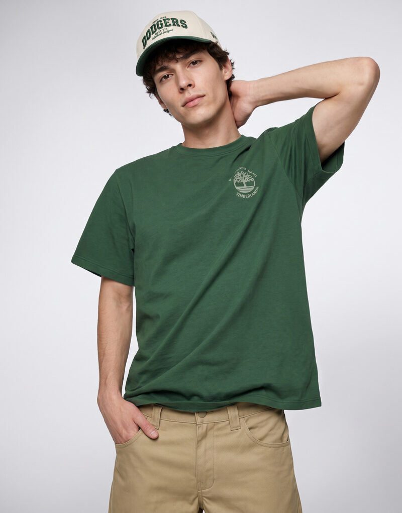 Timberland Badoink Back Verde T-shirt Uomo - 4