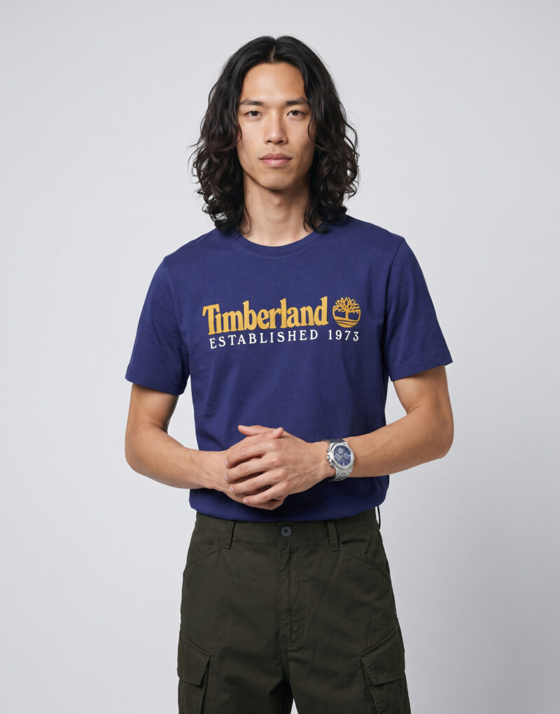 T-shirt Timberland SS Embroidered Established 1973 Marine T-shirt maniche corte Uomo - 2