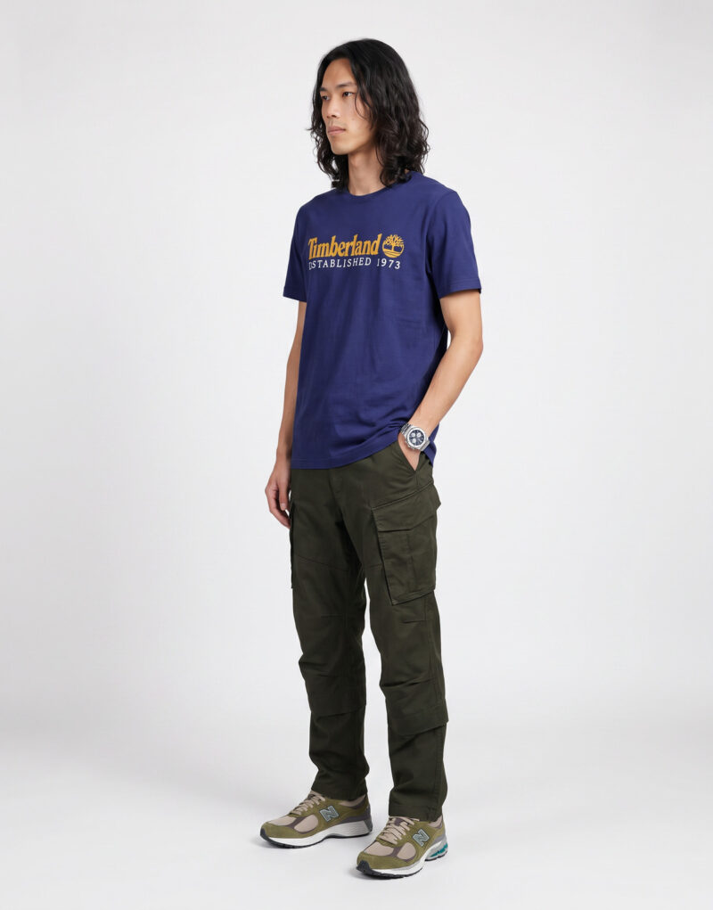 T-shirt Timberland SS Embroidered Established 1973 Marine T-shirt maniche corte Uomo - 3