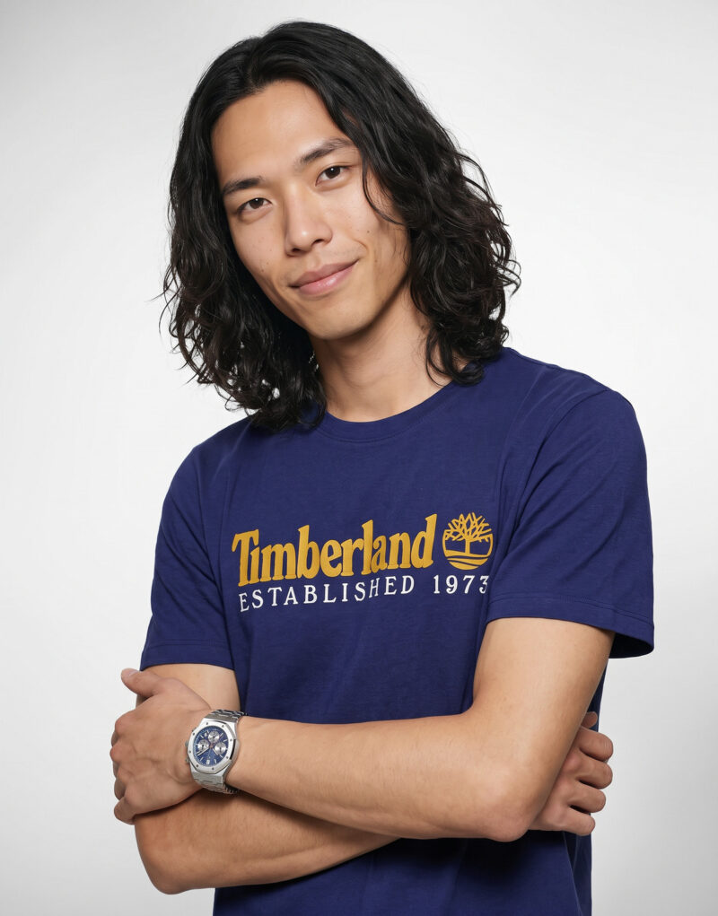T-shirt Timberland SS Embroidered Established 1973 Marine T-shirt maniche corte Uomo - 5
