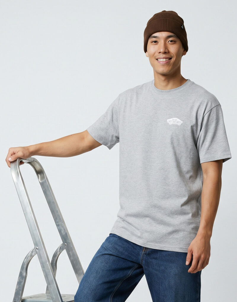 T-shirt Vans DOUBLE STANDARD SS TEE Grigio T-shirt maniche corte Uomo - 2
