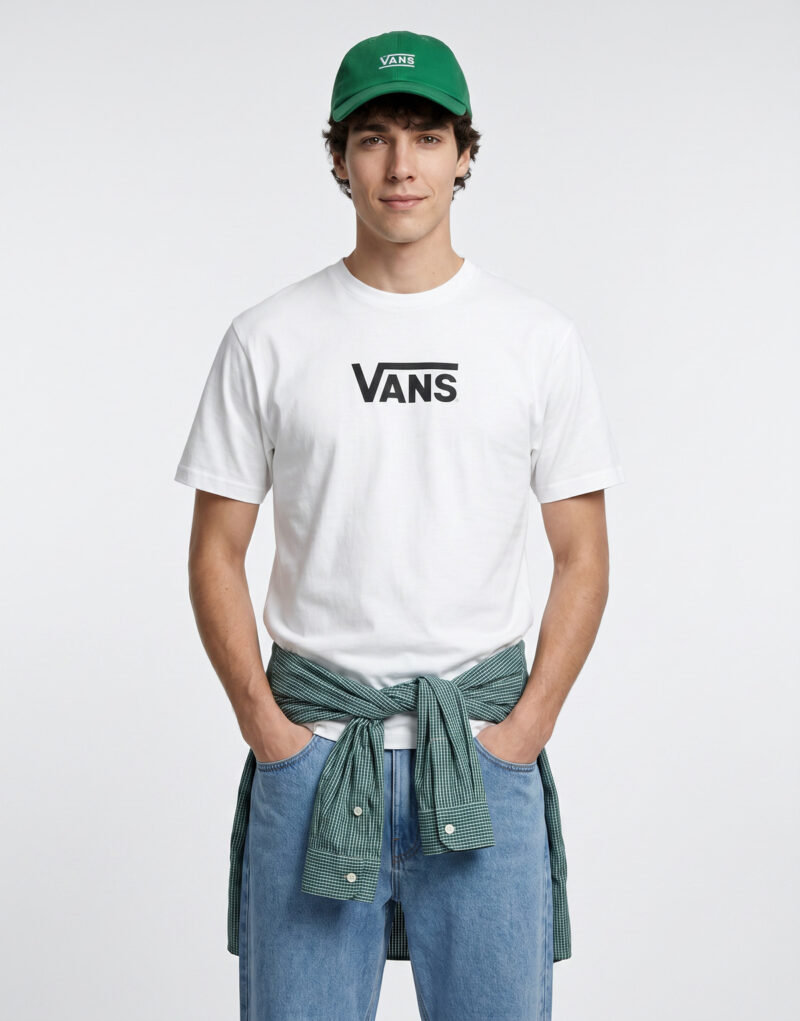 Vans STRETCH LOGO SS TEE Bianco T-shirt Uomo - 2