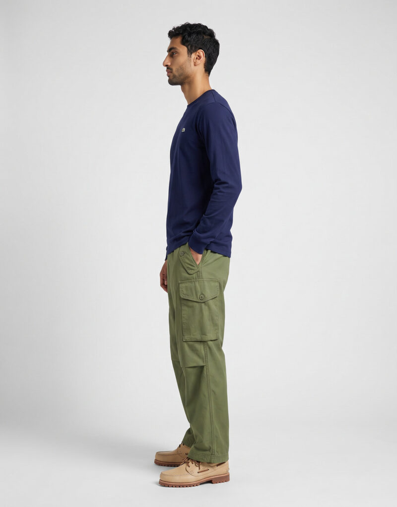 Lacoste T-shirt manches longues en jersey de coton Marine T-shirts a maniche lunghe Uomo - 3