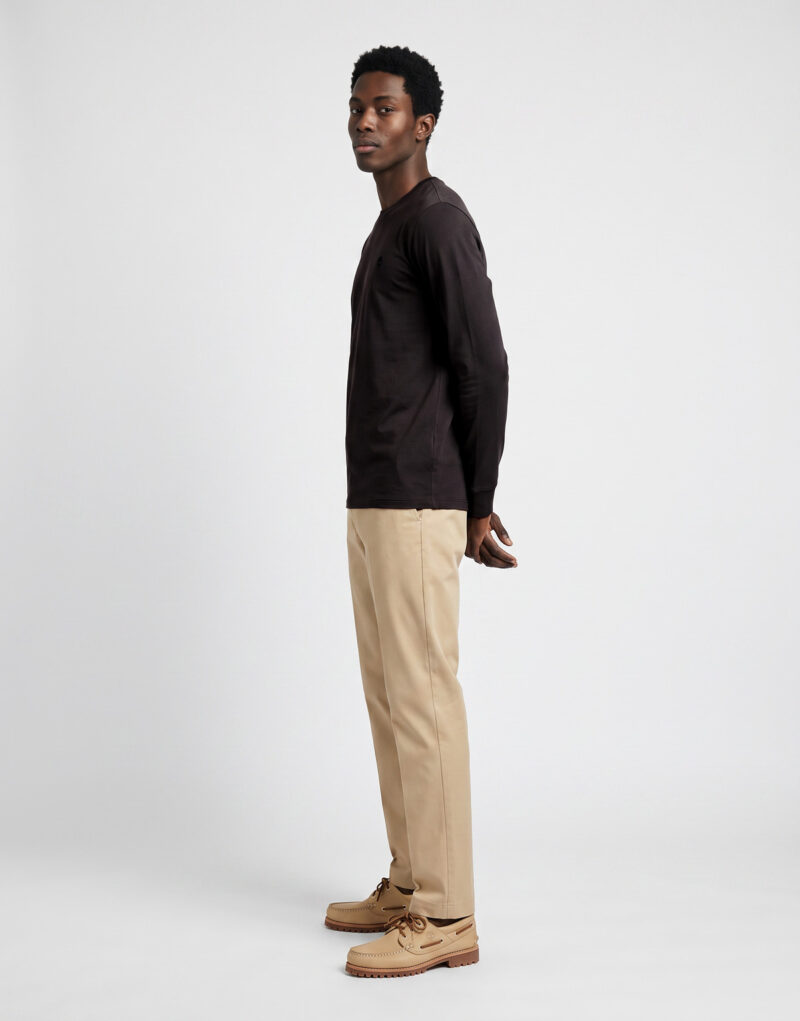 Timberland Tree Embroidered Exterer River Slim Nero T-shirts a maniche lunghe Uomo - 3