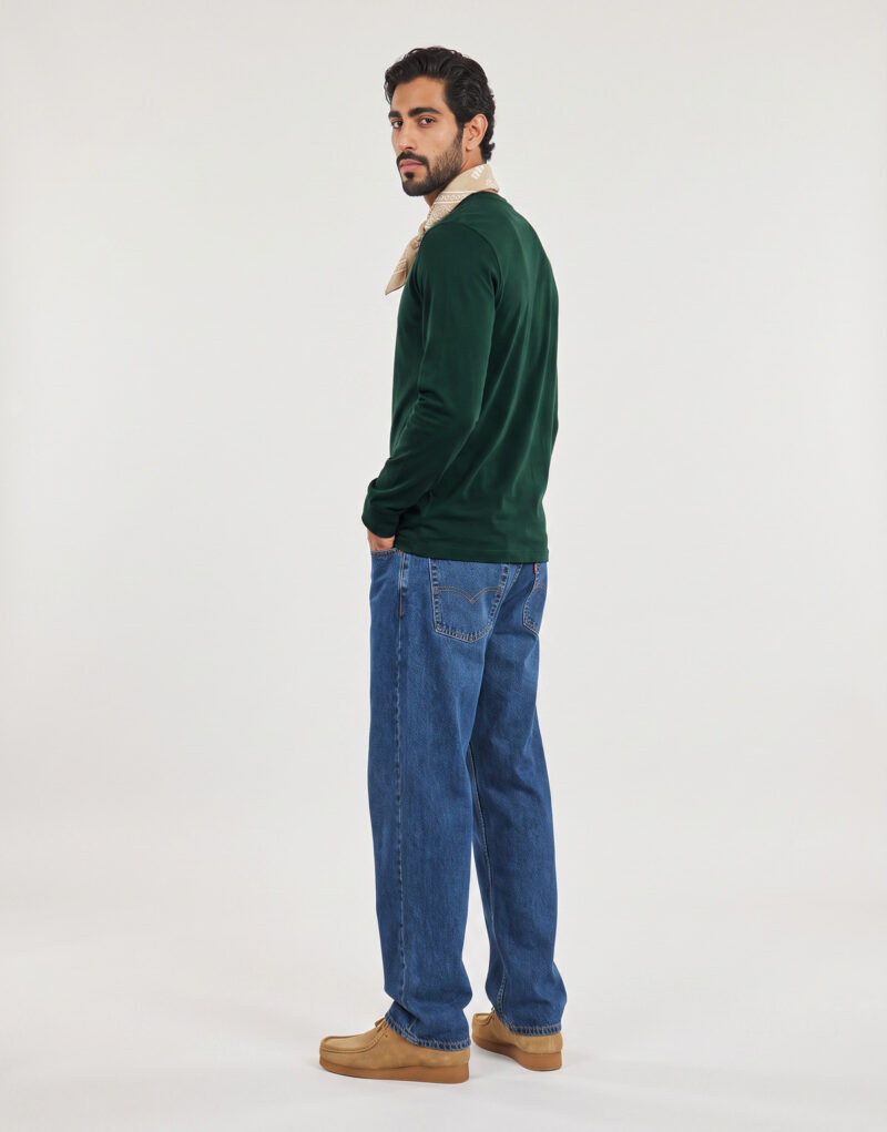 T-shirts a maniche lunghe Timberland Tree Embroidered Exterer River Slim Verde T-shirts a maniche lunghe Uomo - 4